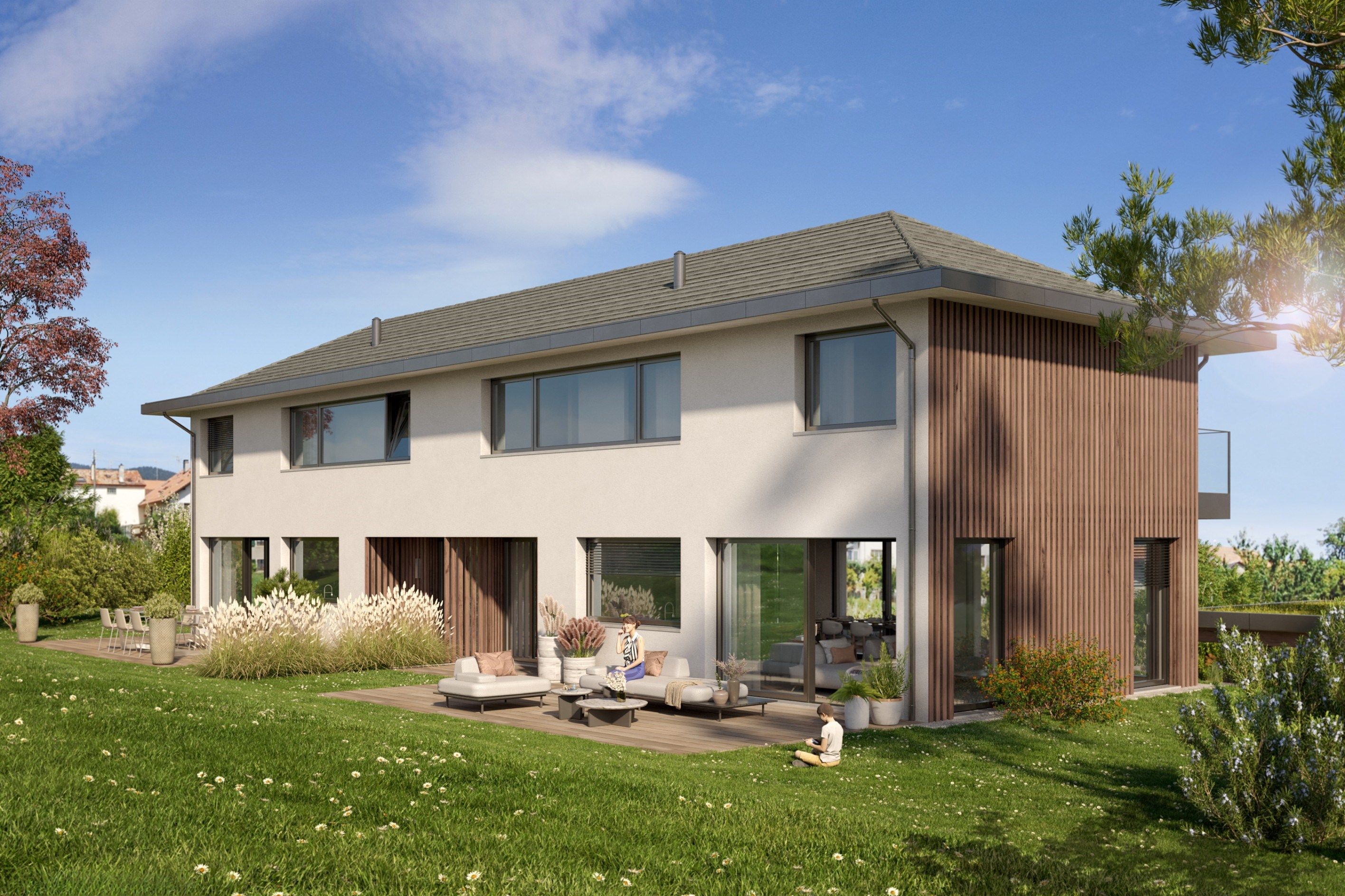 maison jumelle 5 Pièces en vente sur Arzier Le Muids (1273)